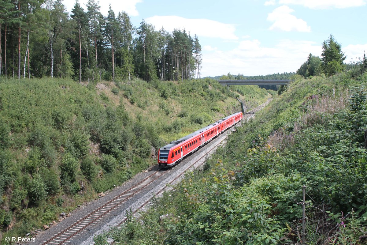 612 082 als RE nach Hof bei Röslau. 05.08.17