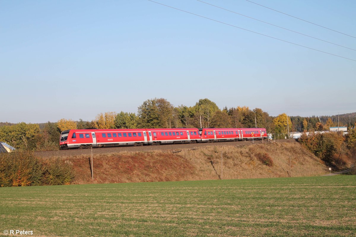 612 660-0 + 612 167 verlassen Pechbrunn in Richtung Marktredwitz und weiter nach Hof. 12.10.18