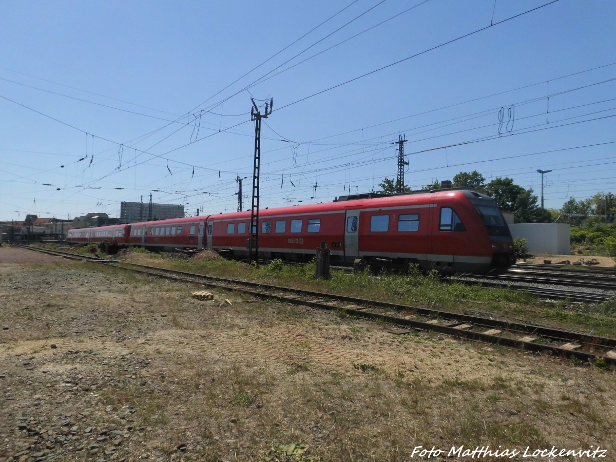 612 XXX und 612 XXX lsst den Hallenser Hbf hinter sich am 5.6.15