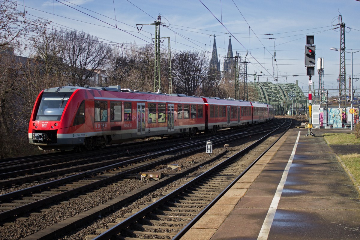 620 029 und 622 010 erreichen am 25.02. ihren Zielbahnhof Köln-Deutz.