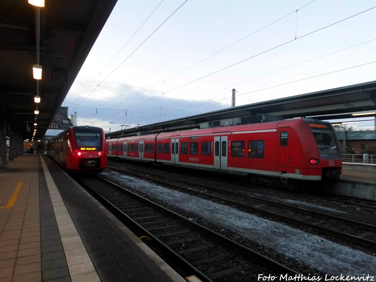 622 533/033 und 425 519 im Bahnhof Worms Hbf am 15.1.17