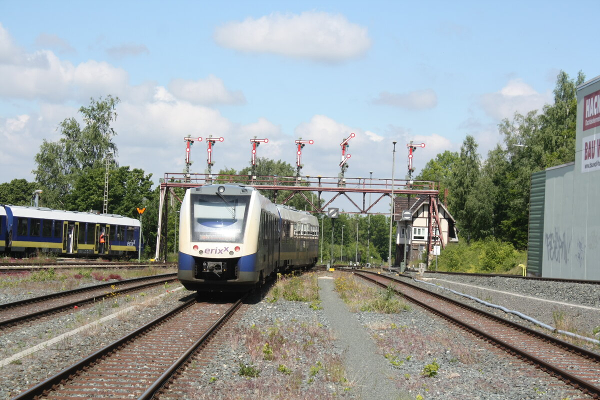 622 703/203 verlsst mit ziel Braunschweig Hbf den Bahnhof Bad Harzburg am 2.6.22