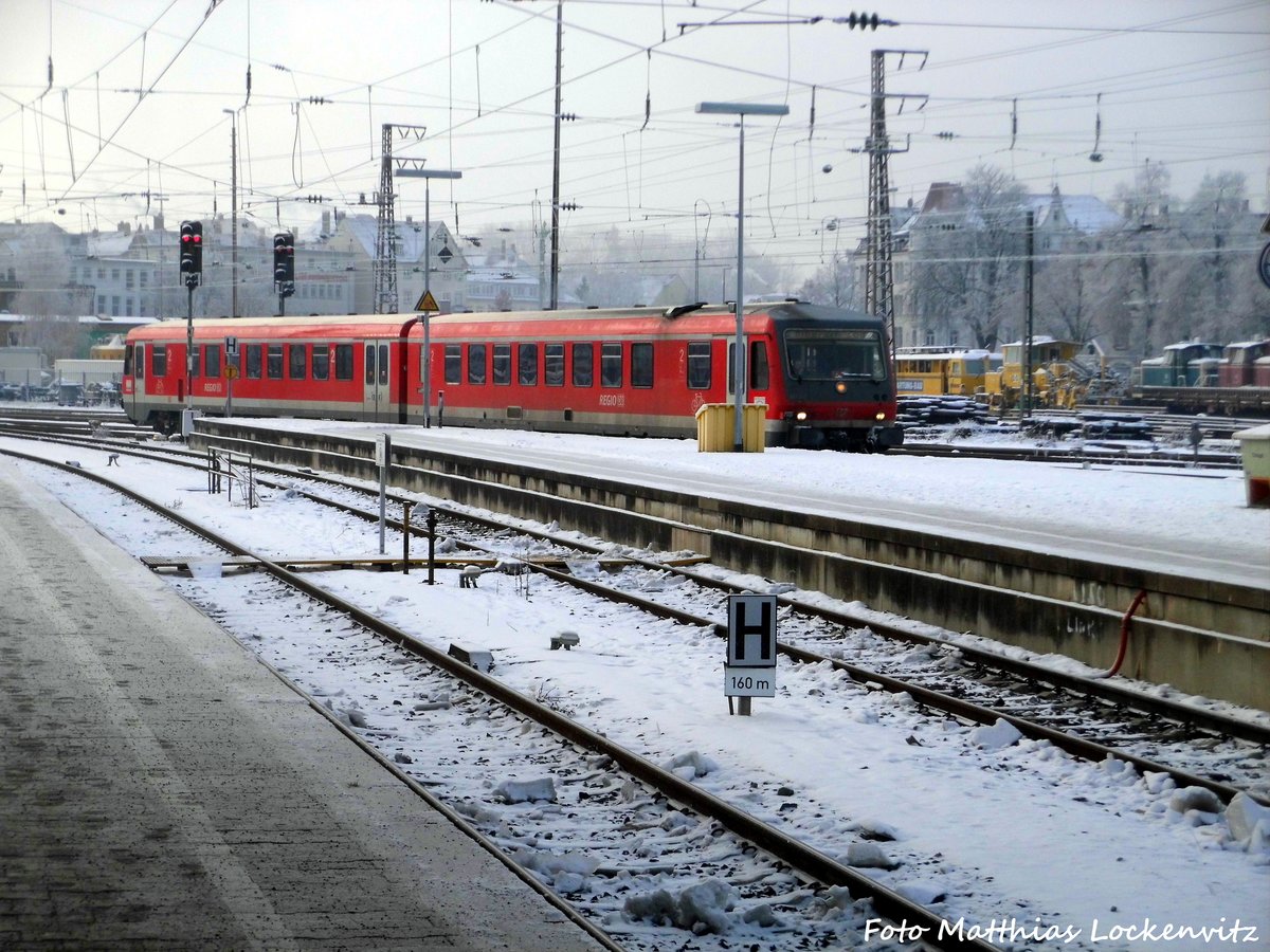 628 XXX bei der Einfahrt in den Ulmer Hbf am 23.1.17