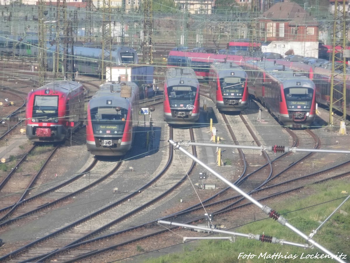 641 035, 642 046 / 546, 642 132 / 632, 642 136 / 636 und 642 140 / 640 abgestellt in Leipzig am 8.5.16