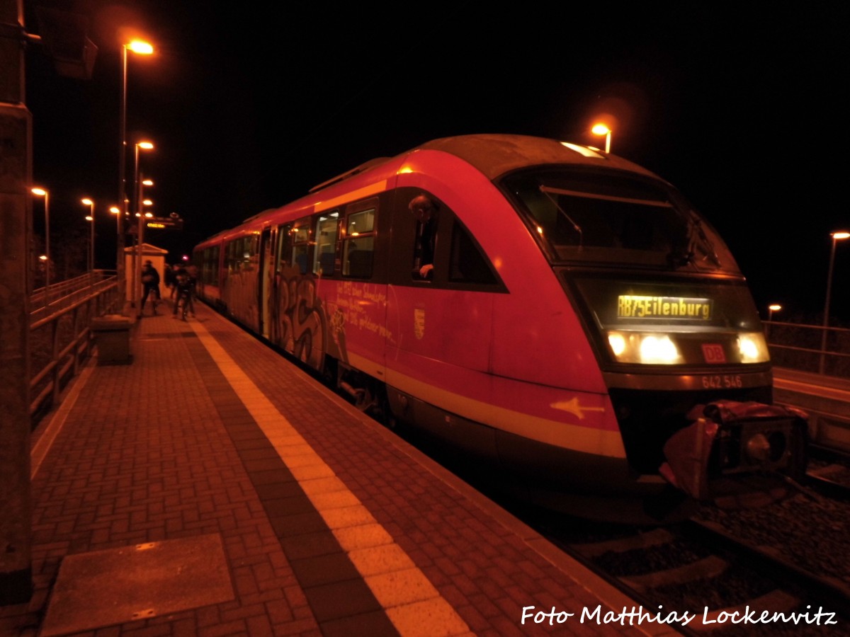 642 046 / 546 im Bahnhof Delitzsch ob Bf am 25.1.16