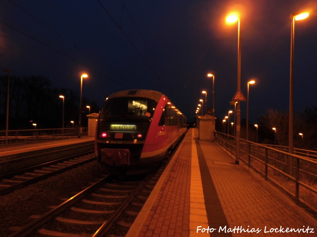 642 143 / 643 verlsst den Bahnhof Delitzsch ob Bf am 10.2.16