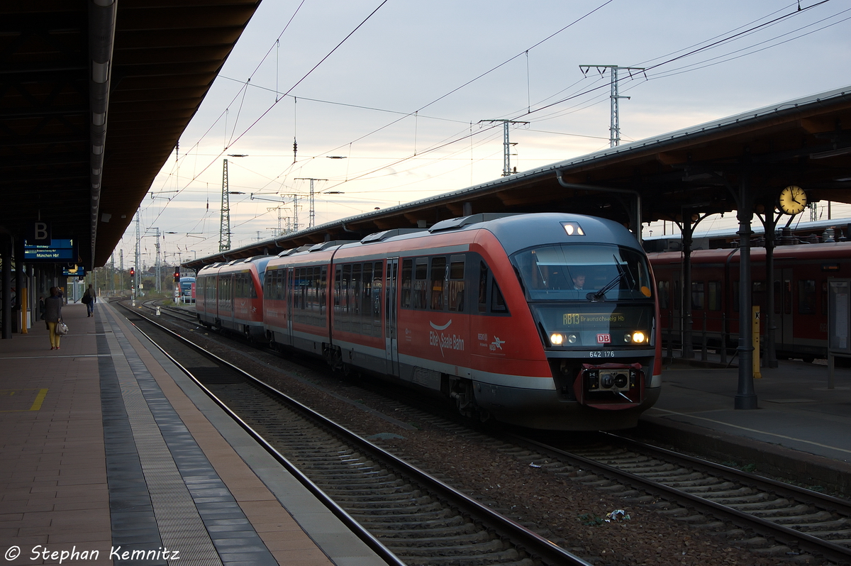 642 176-1 & 642 724-8 als RB13 (RB 27886) von Stendal nach Braunschweig Hbf in Stendal. 01.11.2013