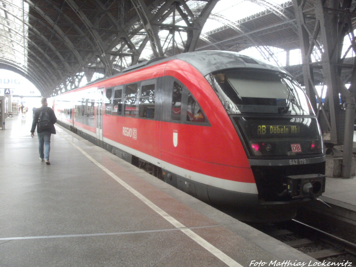 642 179 / 679 als RB mit ziel Dbeln Hbf im Bahnhof Leipzig Hbf am 8.9.14