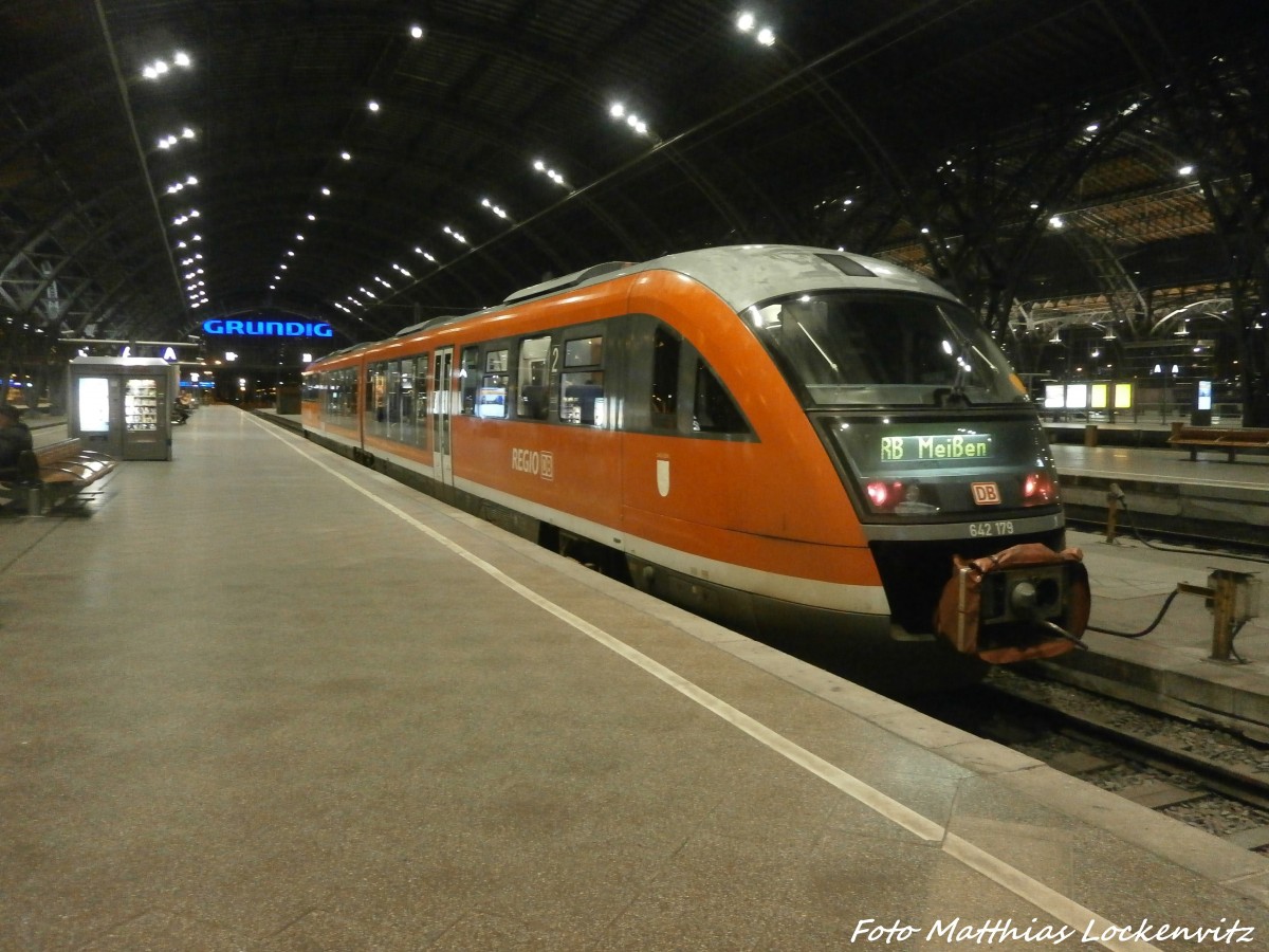 642 179 / 679 als RB mit ziel Meien im Leipziger Hbf am 10.2.15