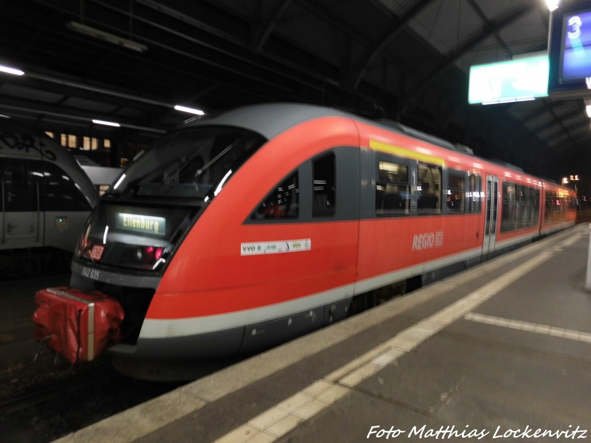 642 635 / 642 135 mit ziel Eilenburg im Hallenser Hbf am 15.12.15