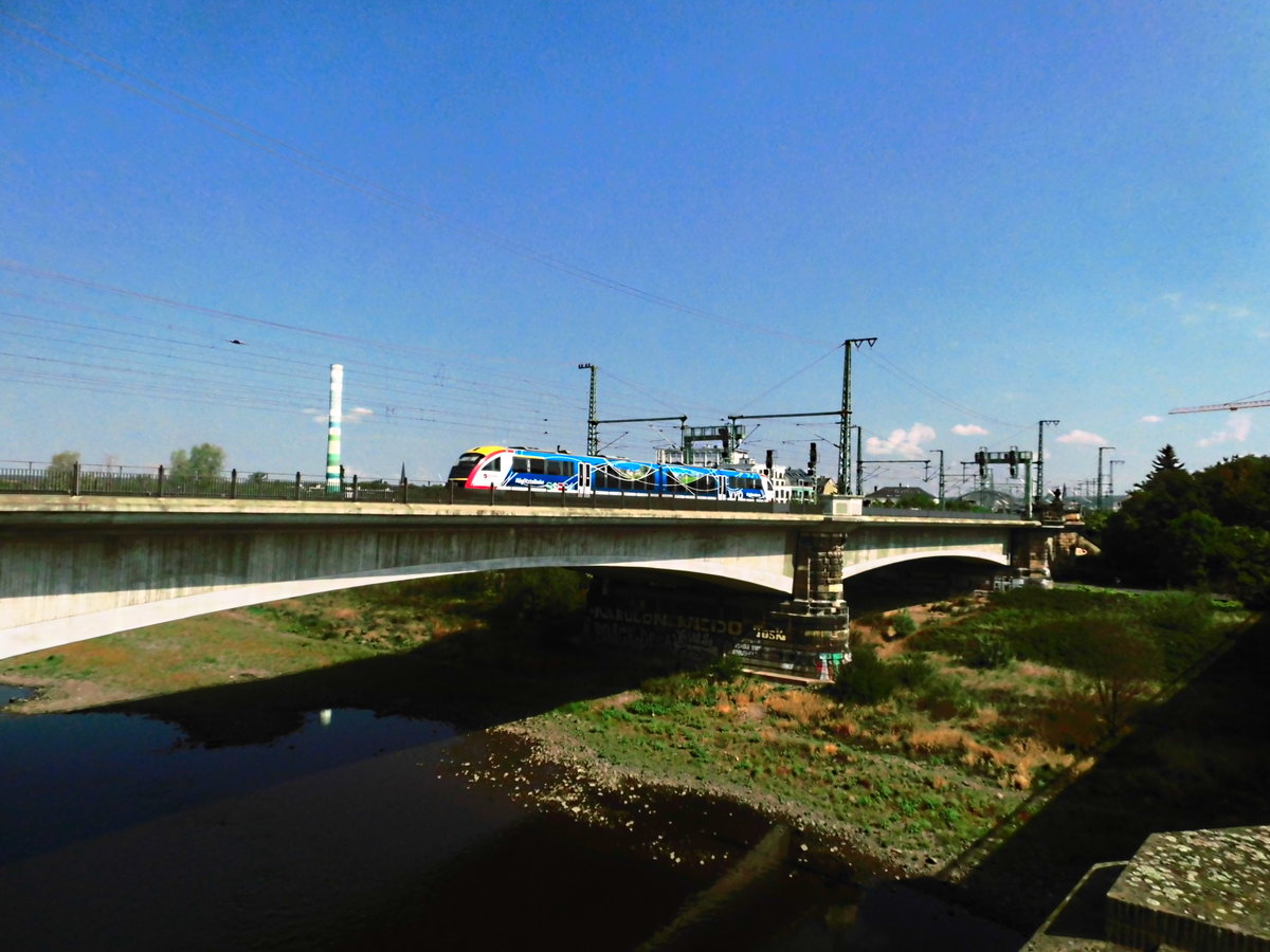 642 XXX der Städtebahn Sachsen GmbH zwischen den Bahnhöfen Dresden Neustadt und Dresden-Mitte am 5.9.18