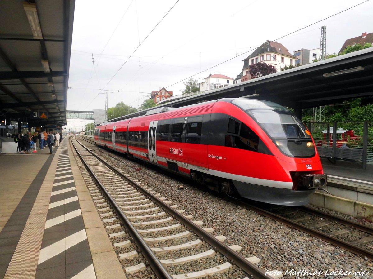 643 003 / 503 im Bahnhof Neustadt (Weinstrae) Hbf am 1.6.16