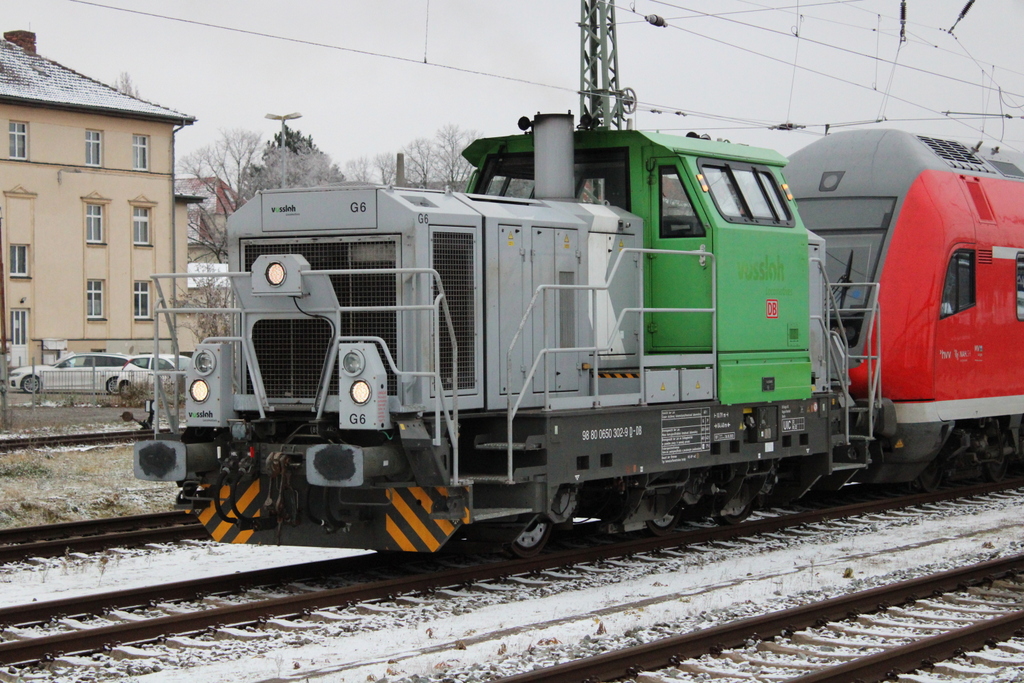 650 302-9 stand am 10.12.2022 im Rostocker Hbf.