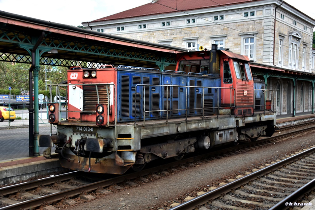 714 013-0 stand im bahnhof decin hl.n,26.05.17