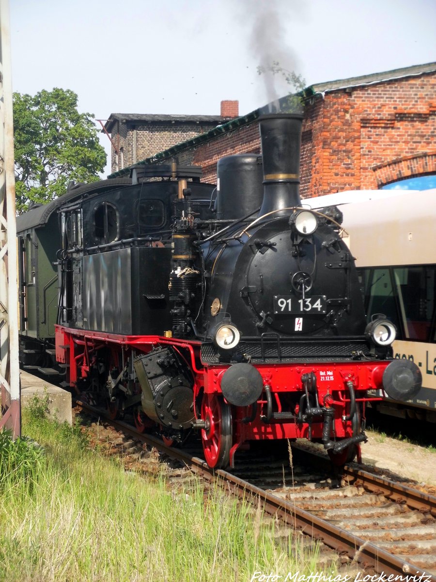 91 134 im Bahnhof Bergen auf Rgen am 22.5.16