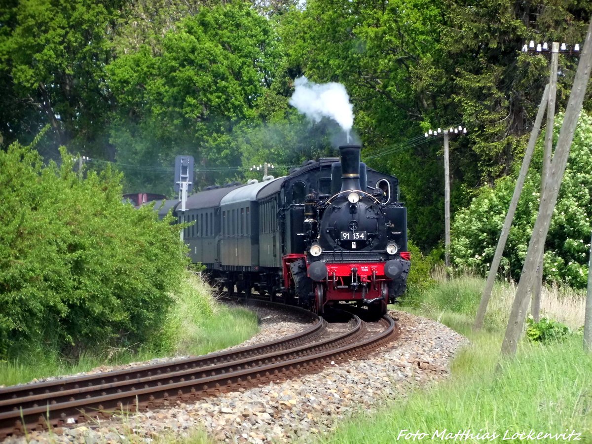 91 134 kurz vor Lauterbach (Rgen) am 22.5.16