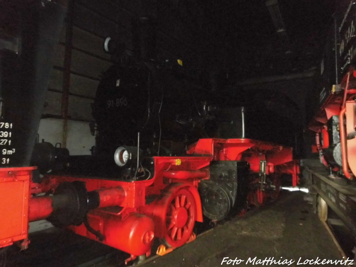 91 896 im Eisenbahnmuseum Chemnitz-Hilbersdorf am 12.11.15