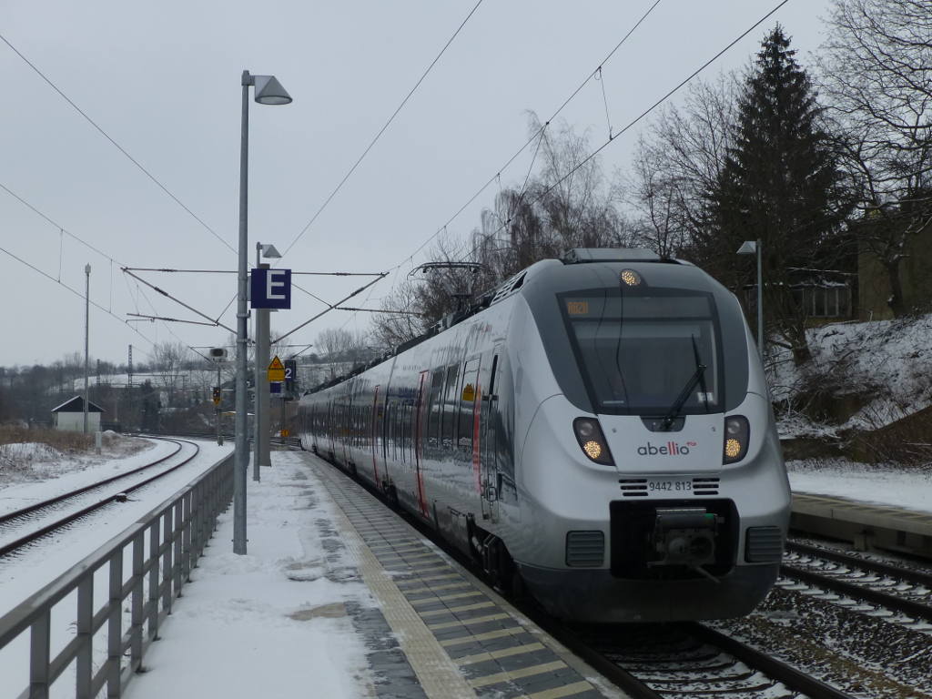 9442 313 bei der Einfahrt in Apolda am 1.3.2016.