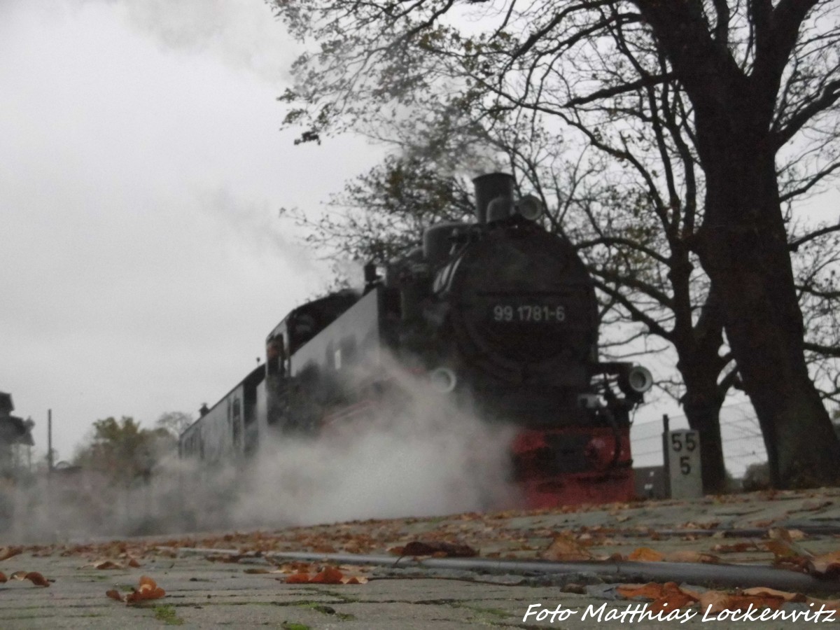 99 1781 im Bahnhof Baabe am 7.11.15