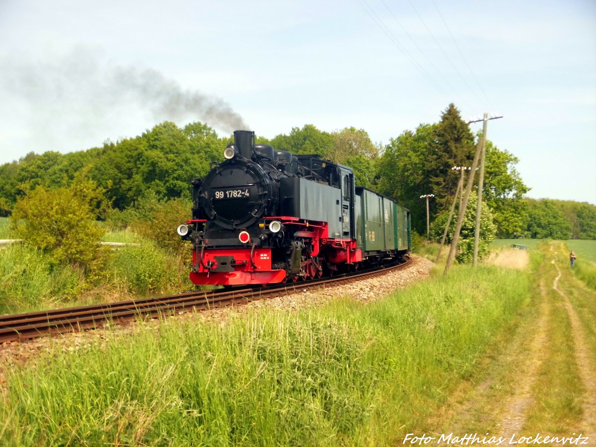 99 1782 am Zugschluss unterwegs nach Putbus am 22.5.16