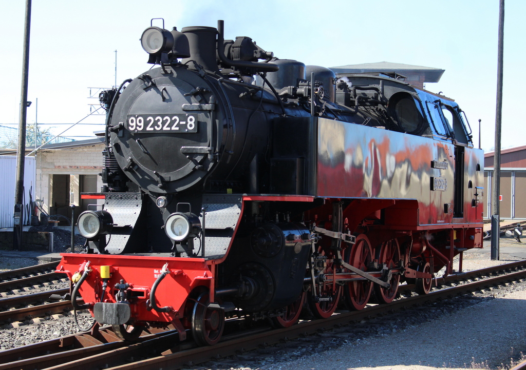 99 2322-8 beim Rangieren in Kühlungsborn West.19.04.2019