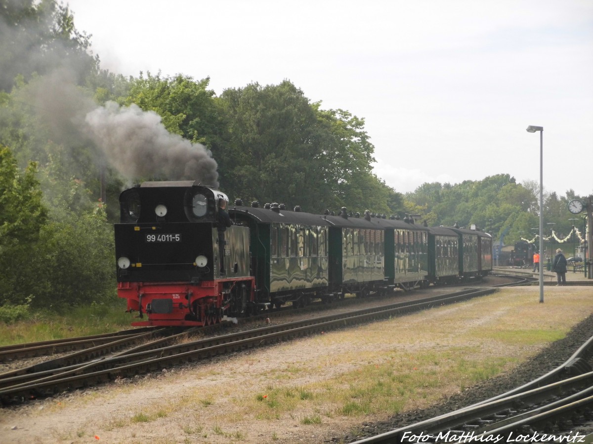 99 4011 bei Rangierarbeiten im Putbusser Bahnhof am 31.5.15