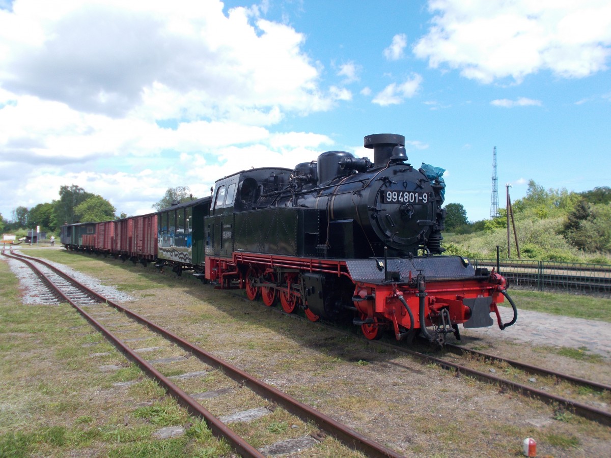 99 4801-9 im Putbuser Ausstellungsgelände am 29.Mai 2015.