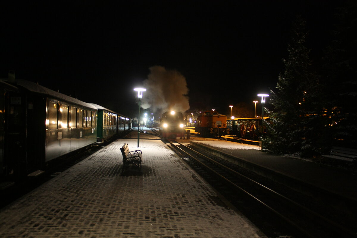 99 4802 unterwegs ins Bw Putbus am 21.12.21