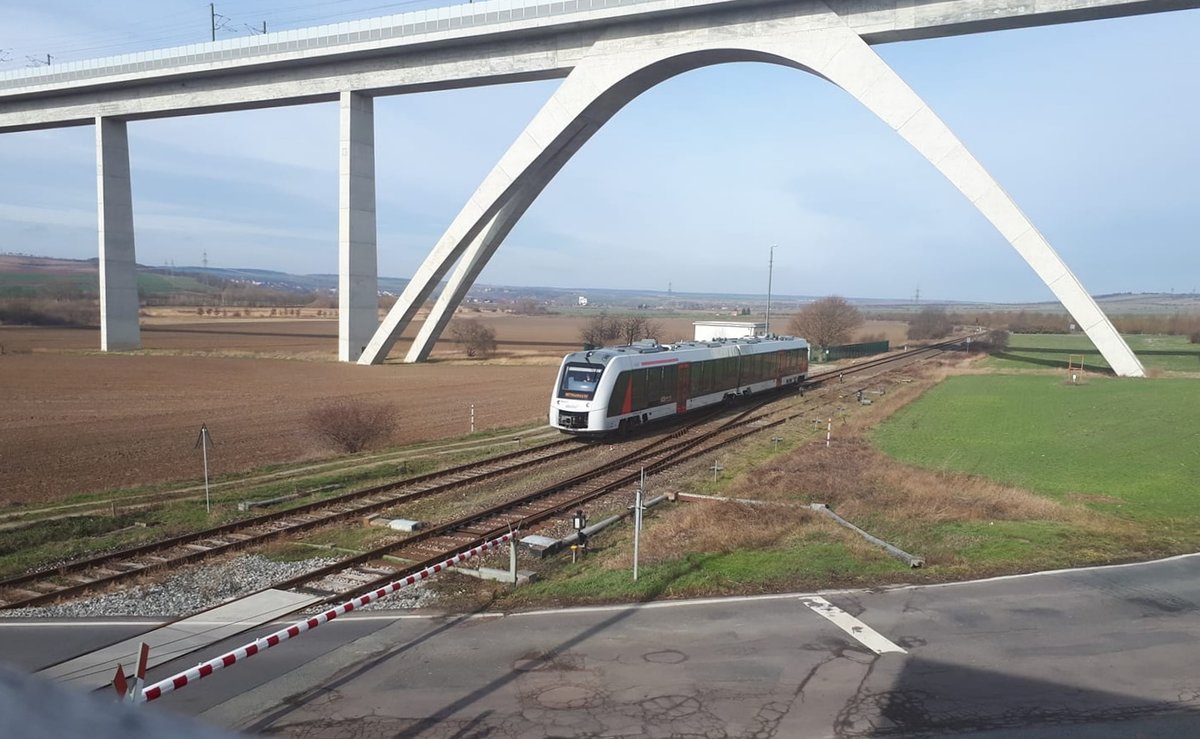 abellio 1648 411 als RB 80573 von Wangen nach Naumburg Ost, am 06.03.2019 in Karsdorf. (Foto: Jens Hermann)