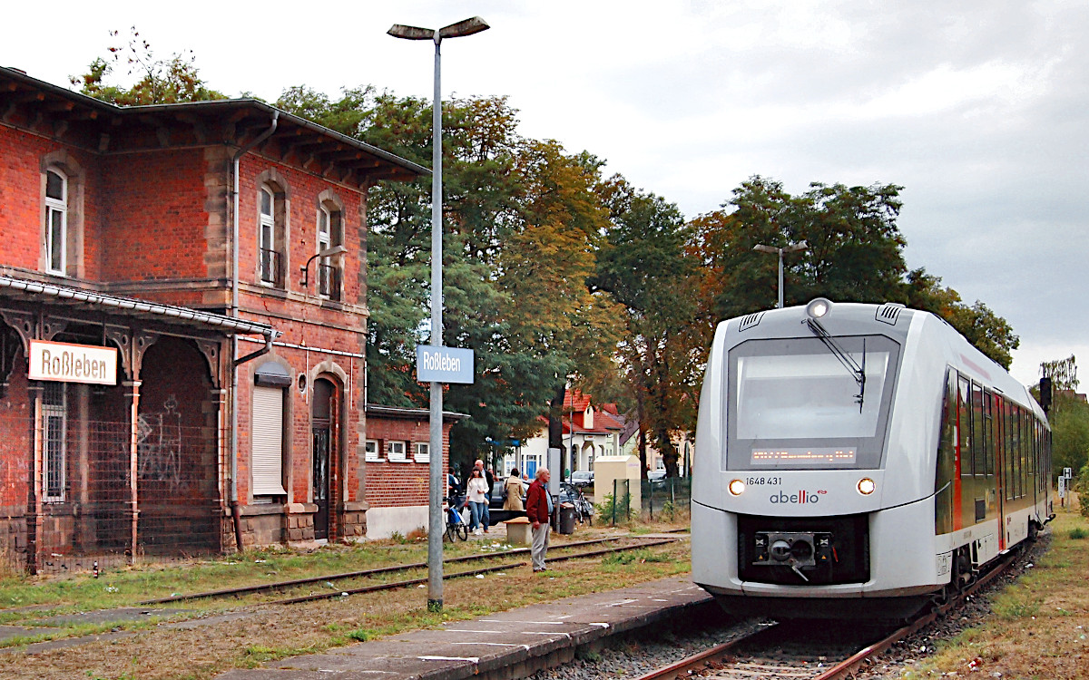 abellio 1648 431 als RB 80585 nach Naumburg Ost, am 07.09.2019 in Roßleben. (Foto: Thomas Wedekind)