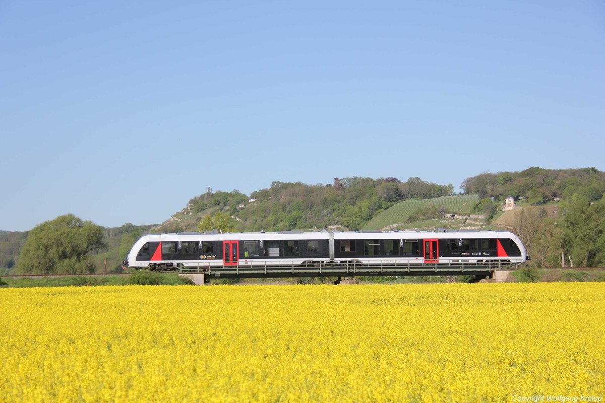 abellio 1648 xxx als RB 80571 von Wangen nach Naumburg Ost, am 30.04.2019 bei Roßbach; (Foto: Wolfgang Krolop)