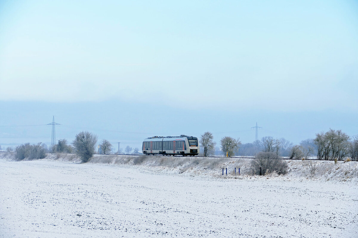 abellio 1648 xxx als RB 80553 von Wangen nach Naumburg Ost, am 26.12.2021 bei Kleinjena. (Foto: Wolfgang Krolop)