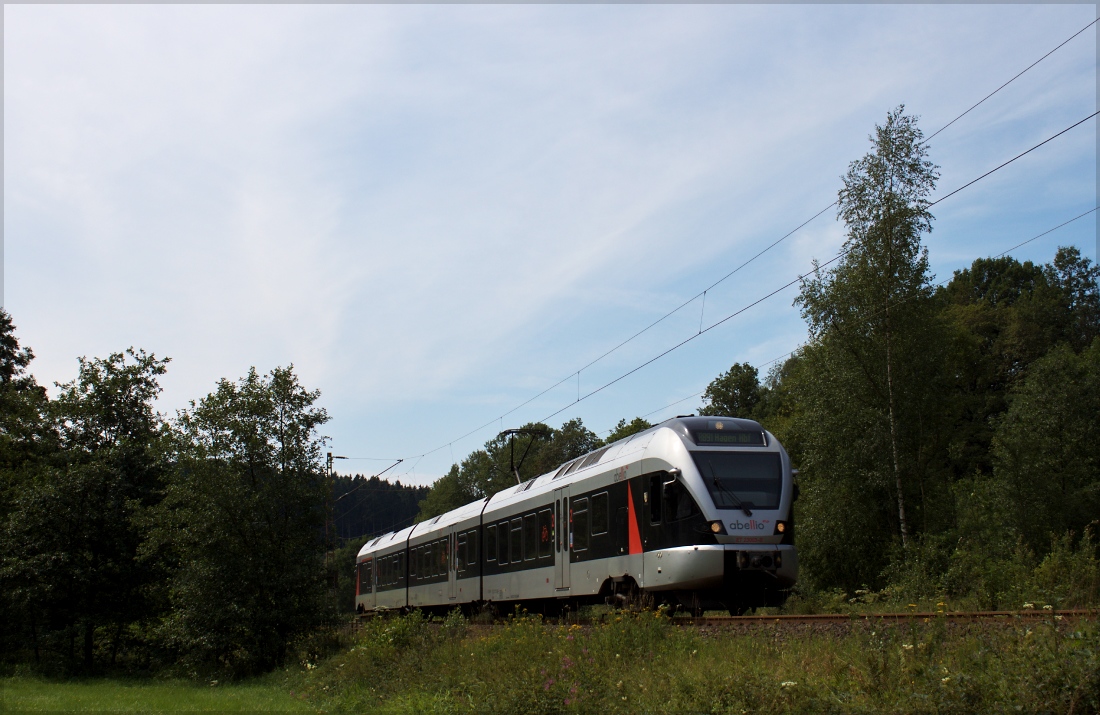 Abellio ET 23003 als RB 91 nach Hagen Hbf am 02.08.14 in Benolpe