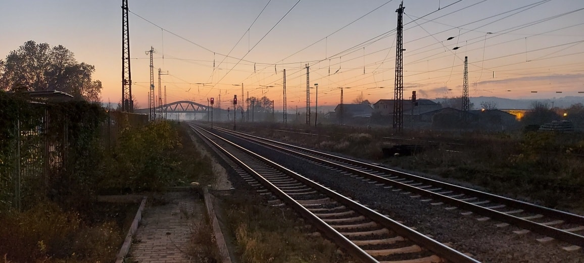 Abendstimmung am 14.11.2020 in Naumburg Hbf. (Foto: Der Lokf�hrer)