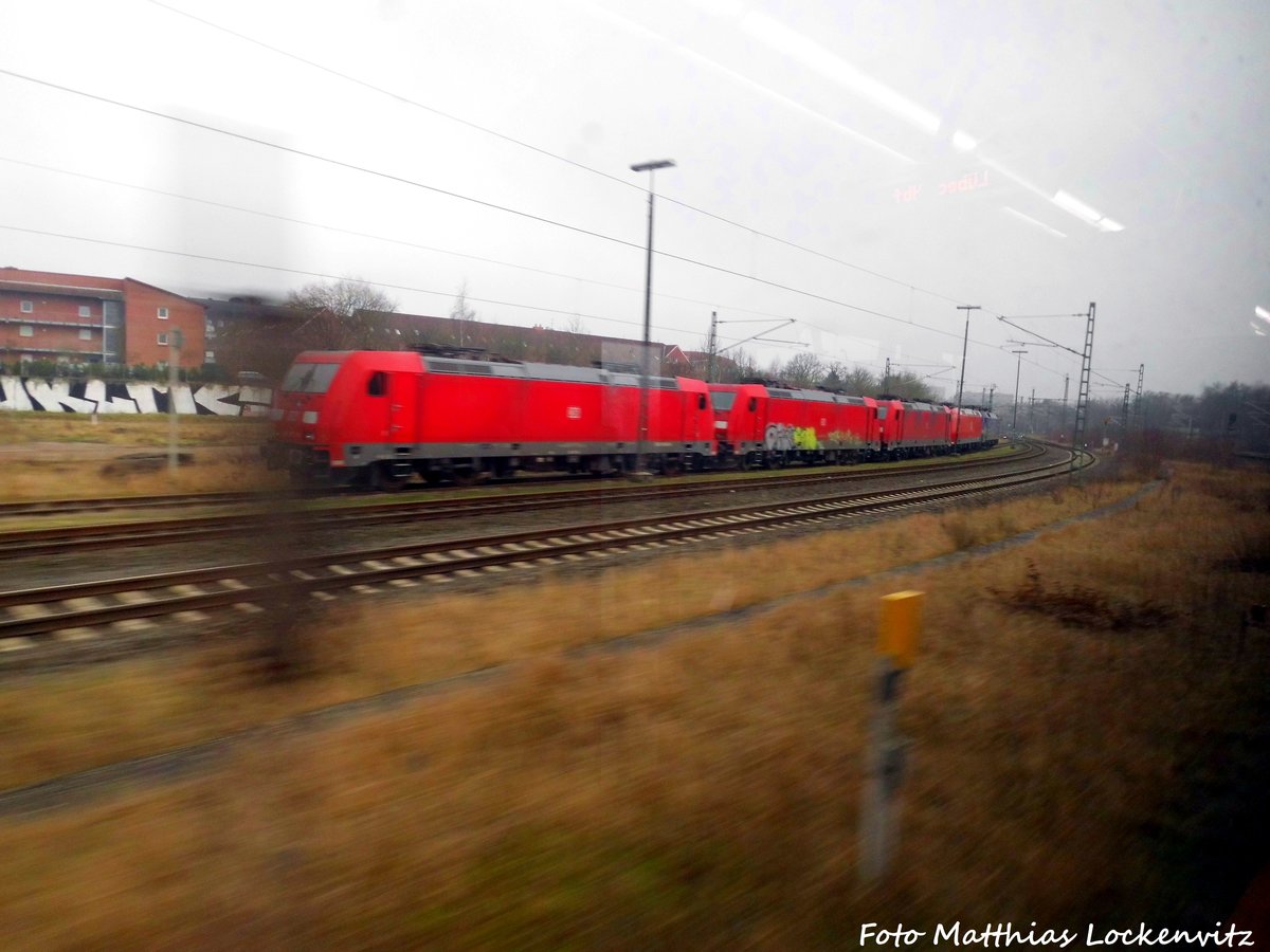 Abgestellte 145er,152er und 185er in Lbeck am 1.1.17