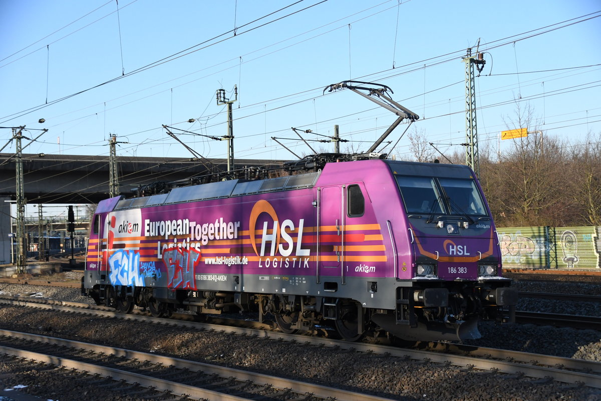 AKIEM 186 383-6 fuhr lz durch harburg,13.02.21