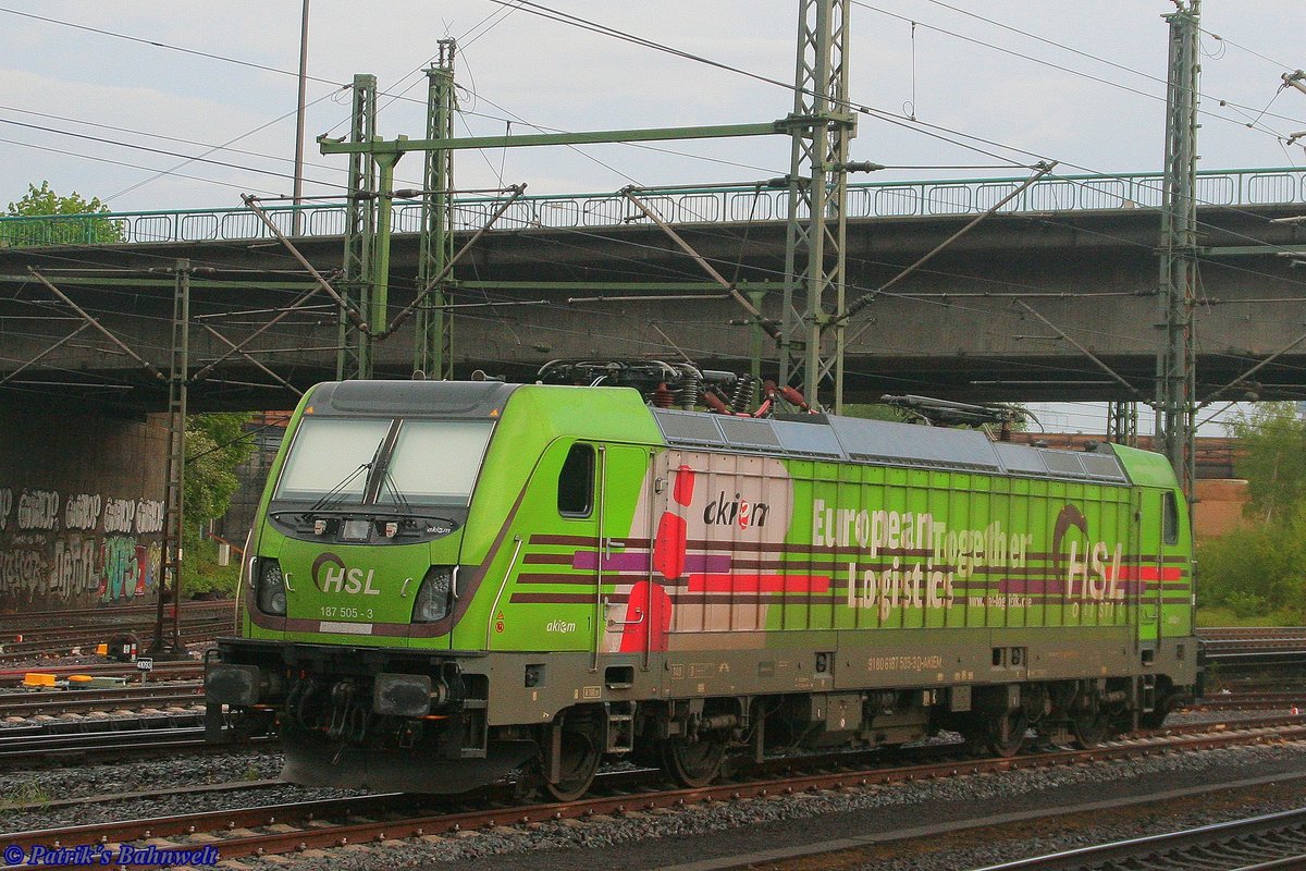 akiem/HSL 187 505 abgestellt am 09.05.2019 in Hamburg-Harburg