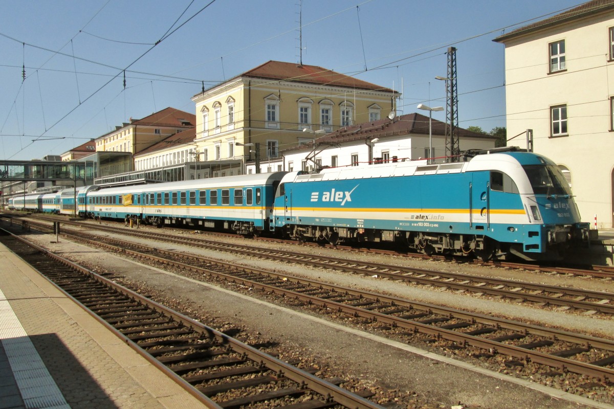 ALEX 183 003 steht am 17 September 2015 in Regensburg Hbf.