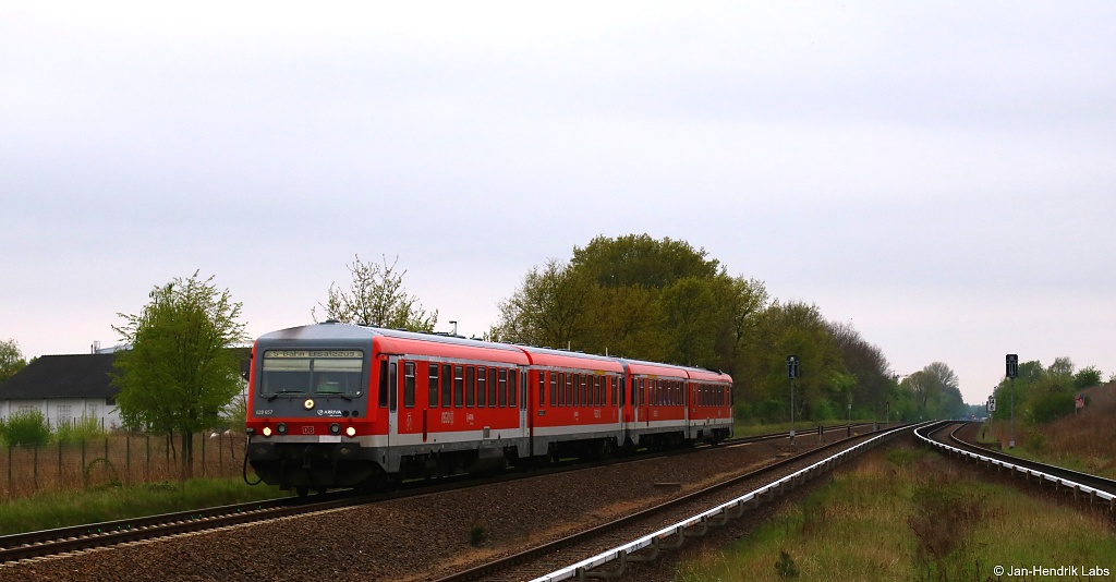 Als S-Bahn Ersatzzug nach Strausberg fuhren 628 657 & 656 am 05.05.17 durch Birkenstein und konnten vom dortigen S-Bahnhof aufgenommen werden.