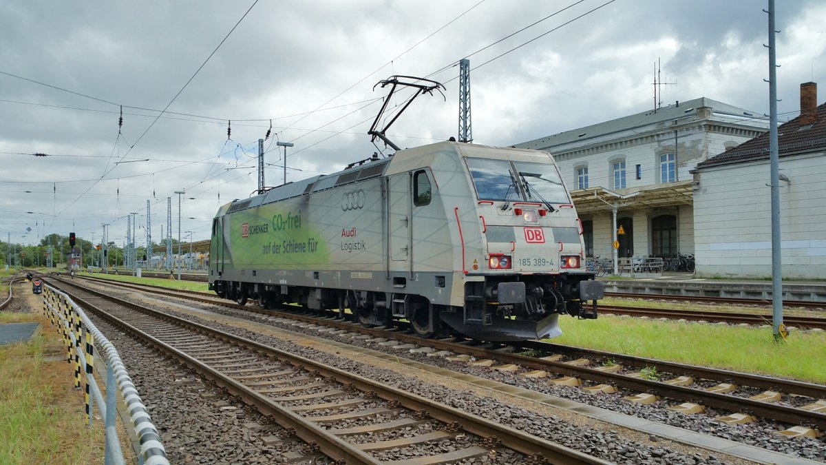 am 06.07.2016 war 185 389-4 zu Gast in Wismar.