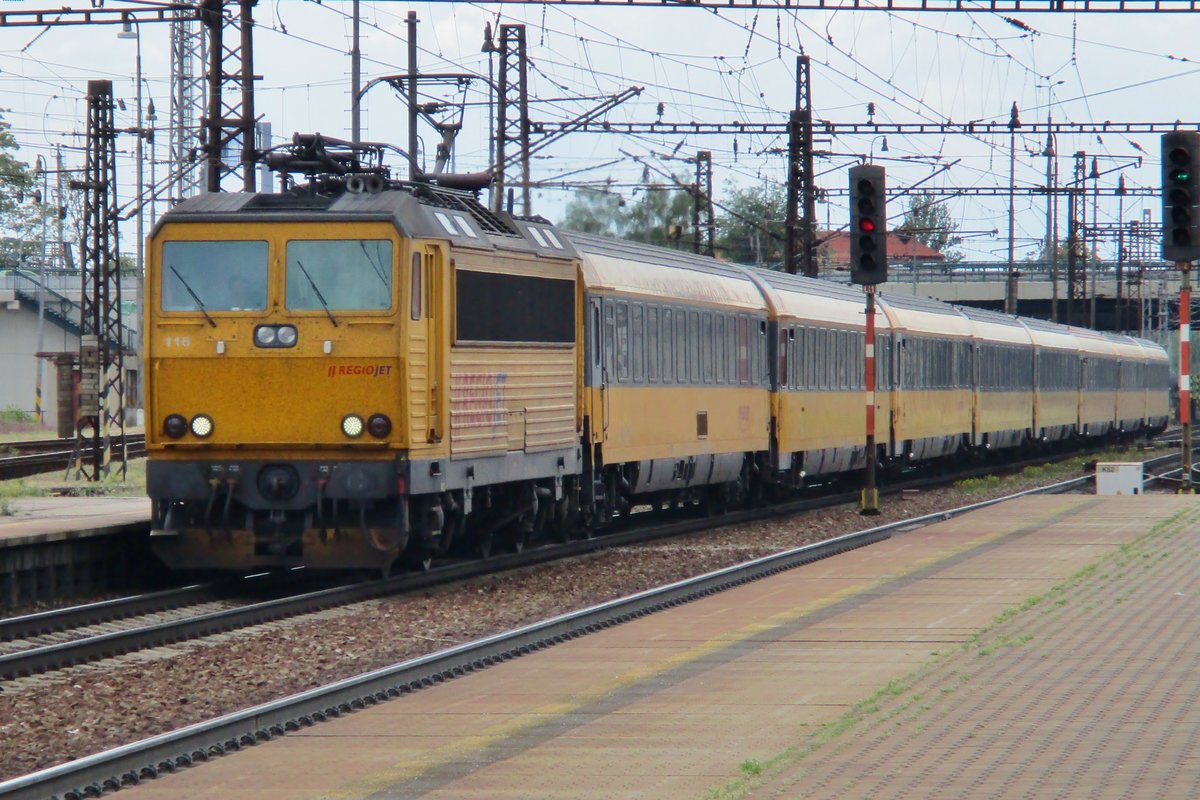 Am 15 Mai 2018 treft RegoJet 162 116 in Pardubice ein. 