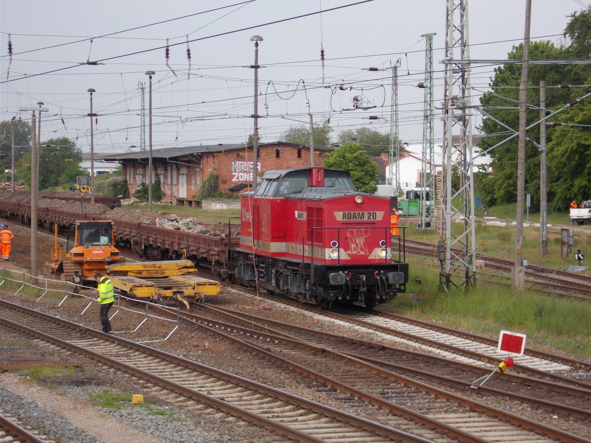 Am Morgen vom 28.Mai 2015 war die Uwe Adam Lok Nr.20 in bergen/Rügen schon fleißig bei der Arbeit.