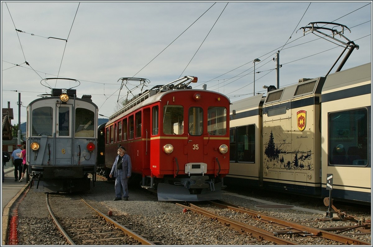 AOMC und RhB Triebwagen in Blonay
12. Juni 2011