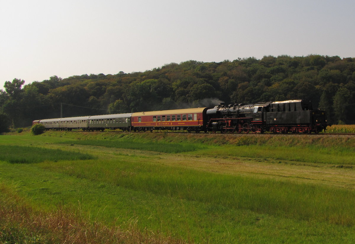 Aus Chemnitz erreichte am 10.09.2016 der zweite Winzerfestsondezug das Unstruttal. SEM 50 3648-8 mit dem DPE 61485 von Chemnitz Hbf nach Karsdorf, bei Kleinjena.