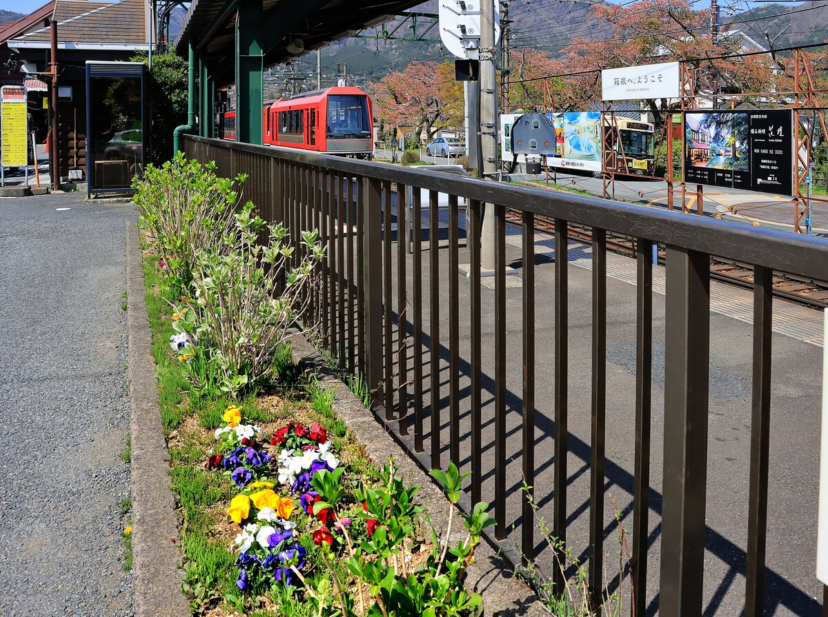 Ausfahrt eines Dreiwagenzugs aus der Endstation Gôra, geführt von 3004 von 2019. 12.April 2022