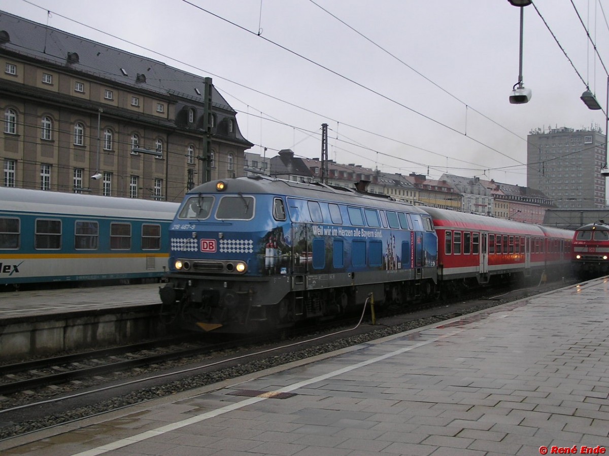  Bayern-Ticket  218er mit RE in München Hbf.