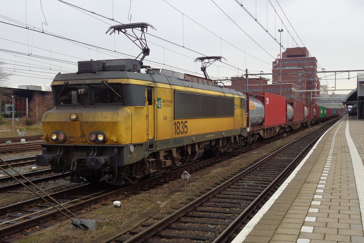 Bentheimer Eisenbahn E-01/1835 steht am 5 Dezember 2018 in Amersfoort.