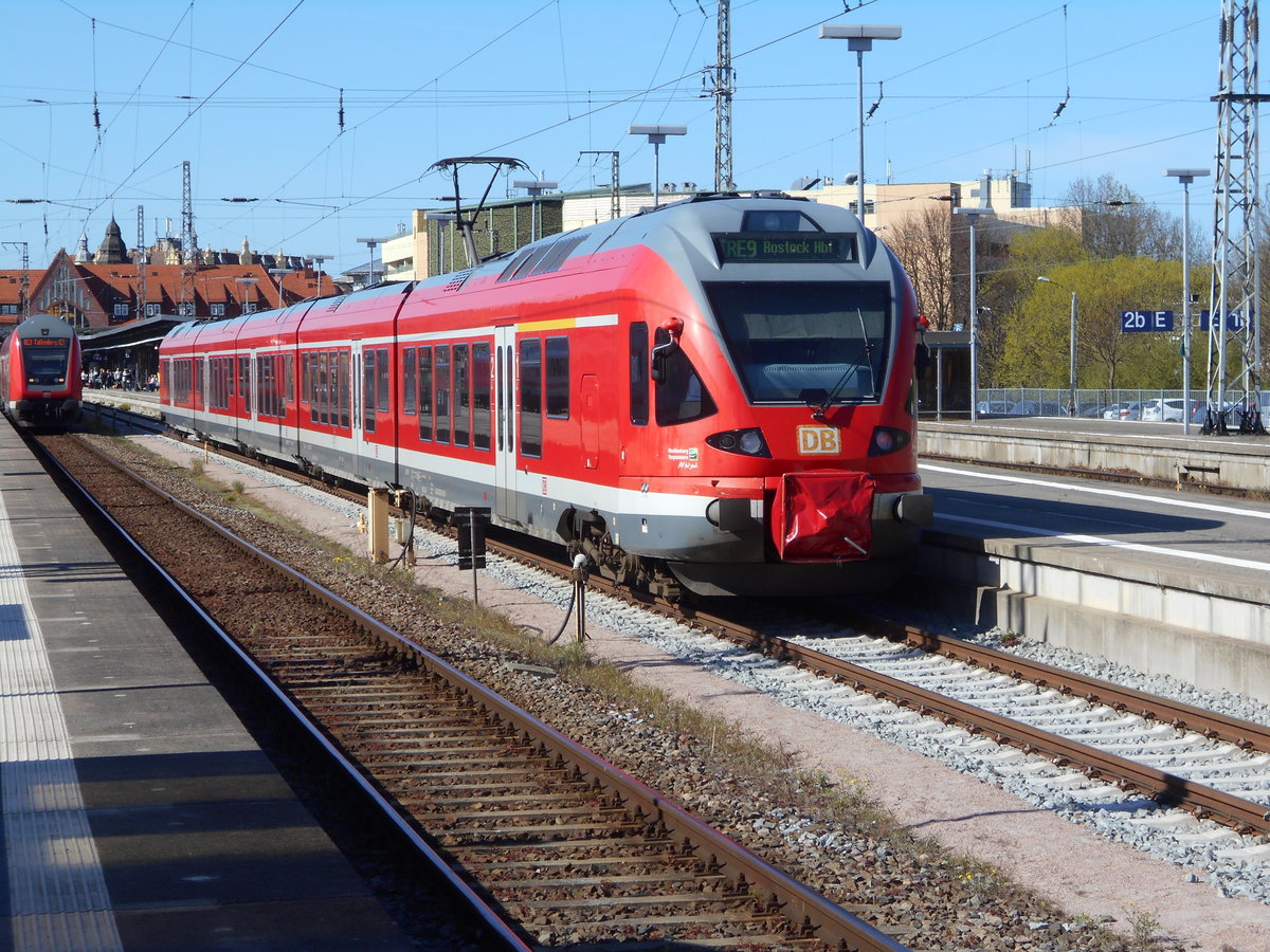 Bereitgestellt nach Rostock wurde,am 20.April 2019,in Stralsund der 429 029.