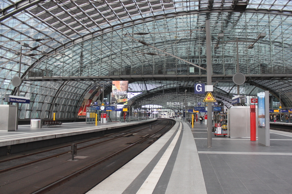 Berlin Hbf war am Morgen des 09.03.2018 ziemlich leer.