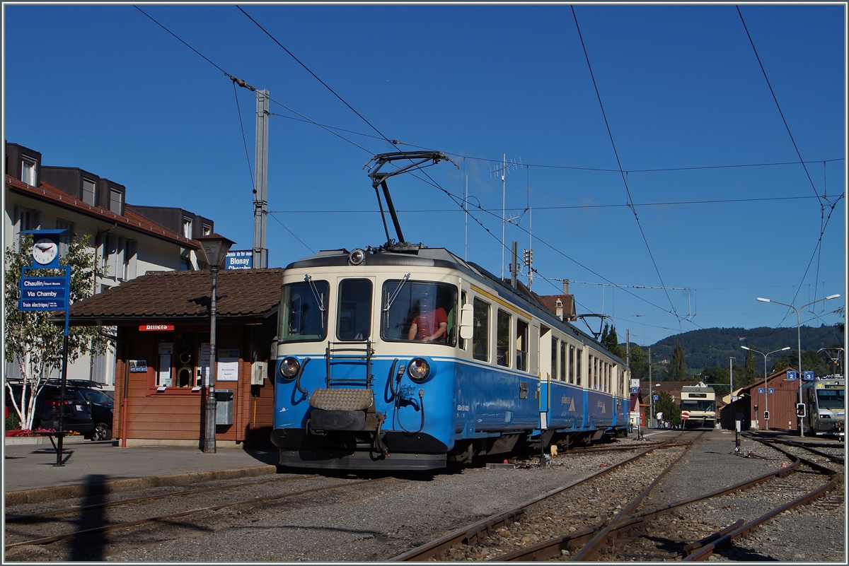 BERNE EN FETE bei der B-C: Und da darf der formschne MOB ABDe 8/8  Berne  natrlich nicht fehlen. 
Hier in Blonay, vor der Abfahrt nach Chamby. 
13. Sept. 2014